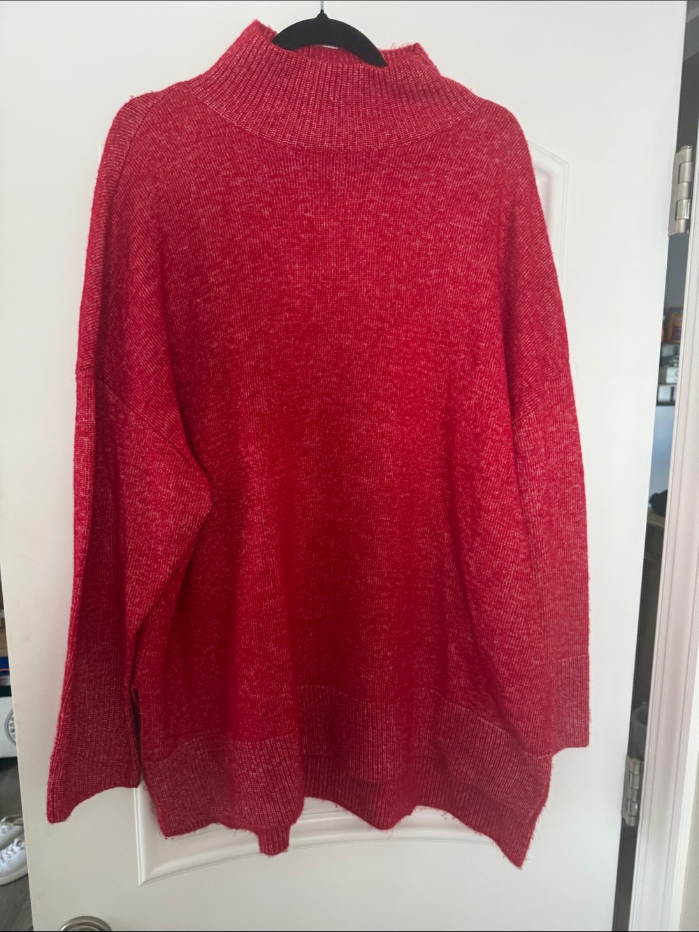 Express Red Mock Neck Sweater